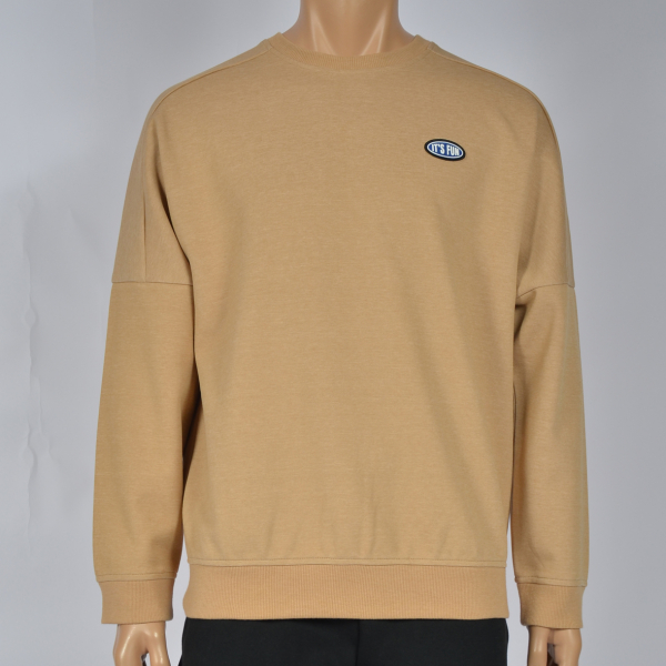 Men Cotton Crew-neck Long Sleeve Tee