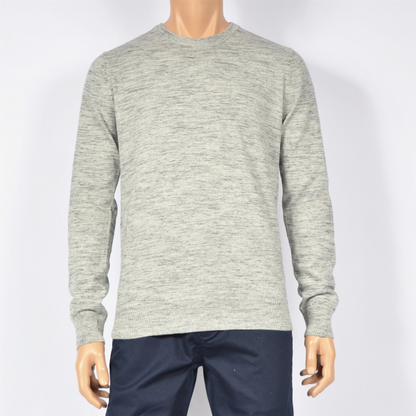 Men Cotton Mock Neck Long Sleeve Pullover