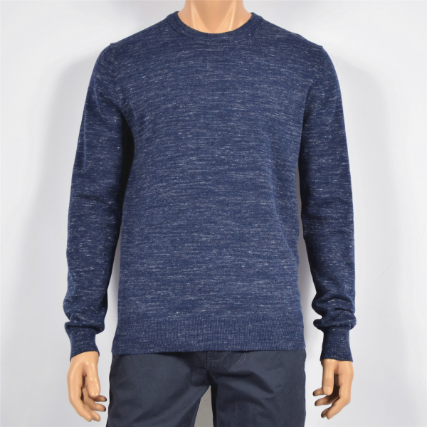 Men Cotton Mock Neck Long Sleeve Pullover