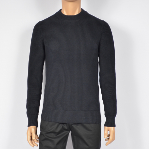 Men Cotton Mock Neck Long Sleeve Pullover