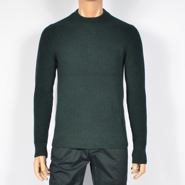 Men Cotton Mock Neck Long Sleeve Pullover