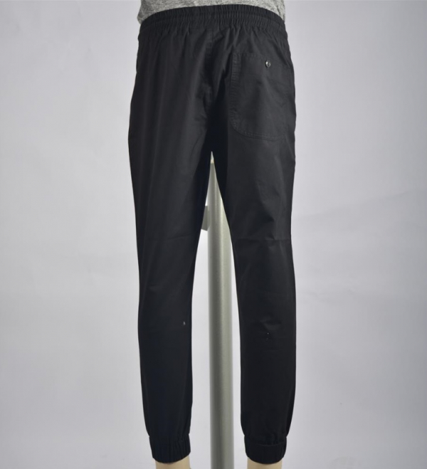 Men Cotton Twill Elastic Waist Jogger Pants