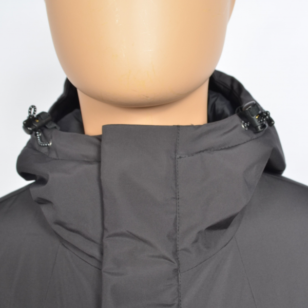 Men Polyester Zip Quilt Parka Jacket