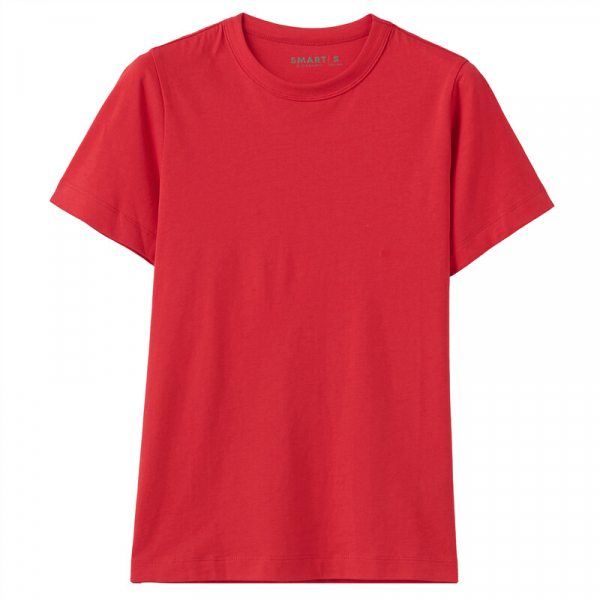 Women Cotton Crew-neck Short Sleeve Tee