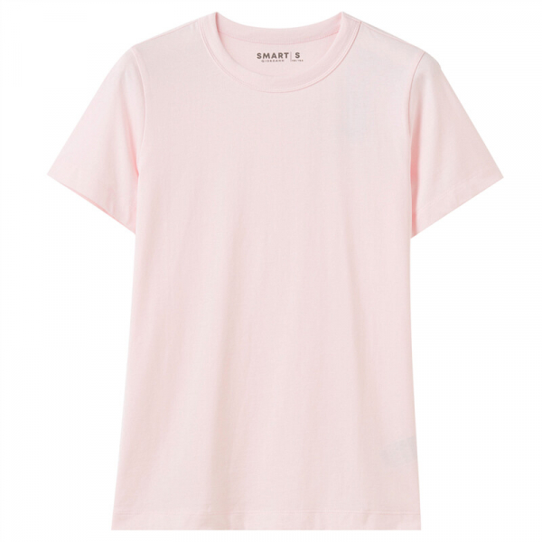 Women Cotton Crew-neck Short Sleeve Tee