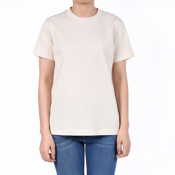 Women Cotton Crew-neck Short Sleeve Tee