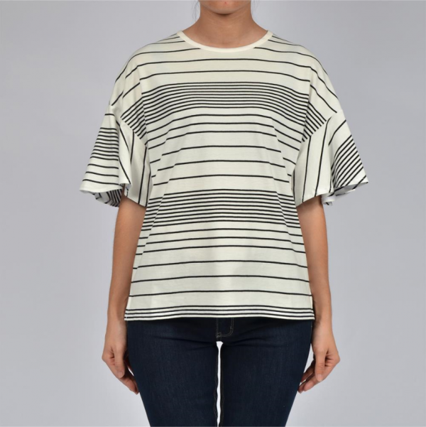 Women Round-neck Loose Raffie Top