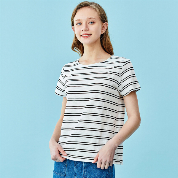 Women Cotton Crew-neck short Sleeve Tee