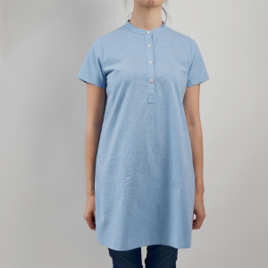 Women Cotton Tunic Short Sleeve Shirts