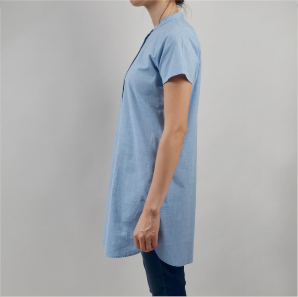 Women Cotton Tunic Short Sleeve Shirts