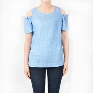 Women Cotton Crew-neck Top