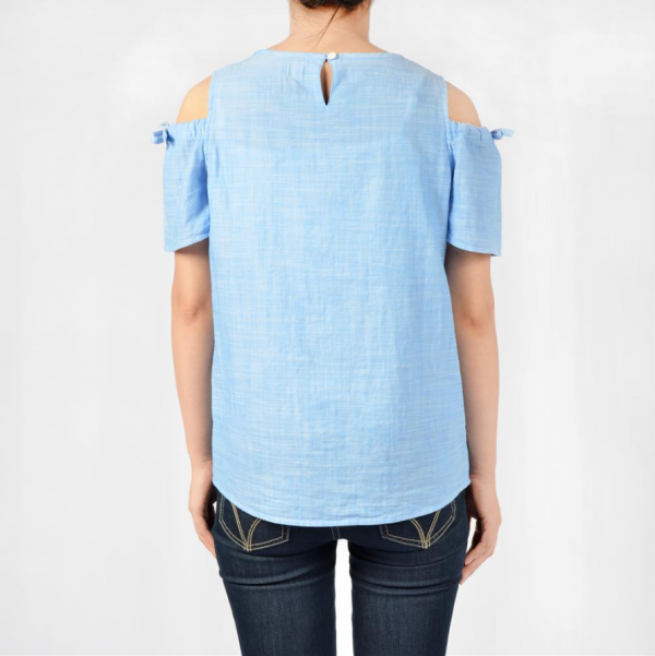 Women Cotton Crew-neck Top