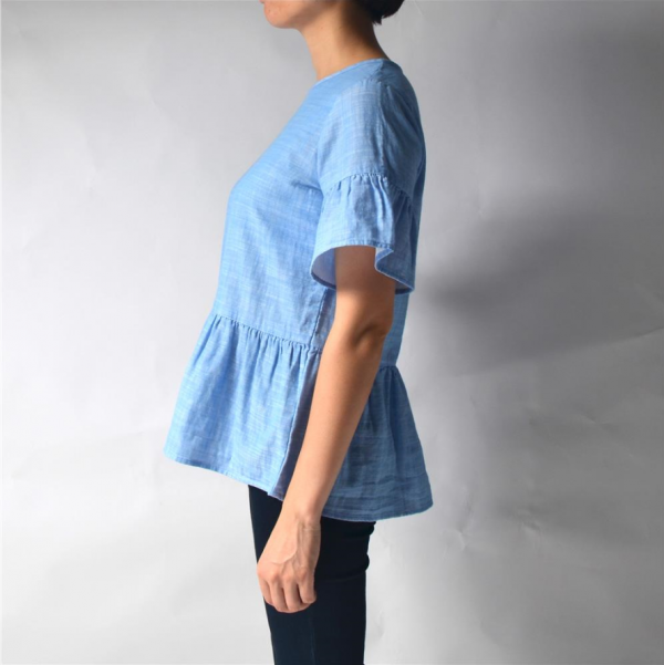 Women Cotton Round-neck Short Sleeve Shirts