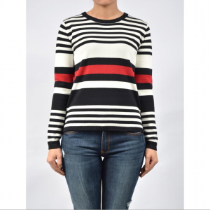 Women Crew-neck Long Sleeve Pullover