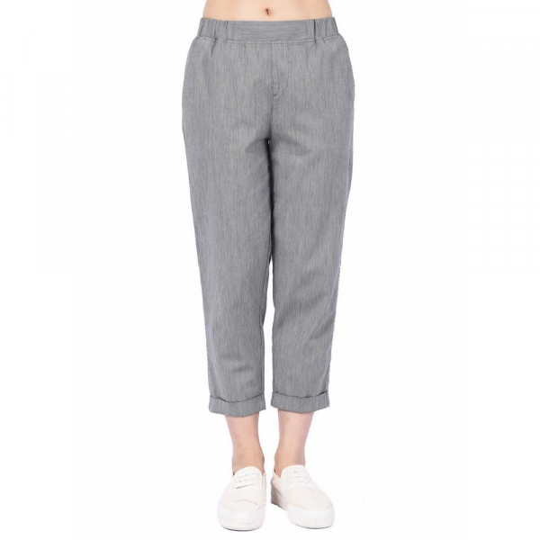 Women Cotton Twill Elastic Wasit Audrey Pants