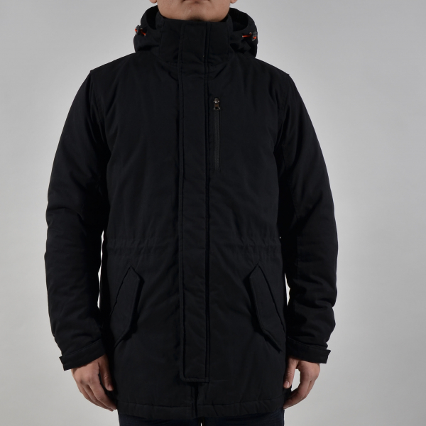 Men Zip Quilt Parka Jacket